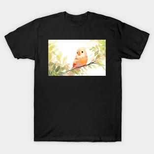 Whimsical and Cute Watercolor Bird T-Shirt